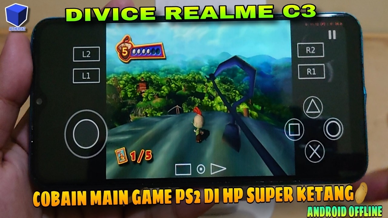 COBA IN MAIN GAME PS2 DI HP SUPER KETANG realme c3 !! AETHERSX2 ANDROID OFFLINE