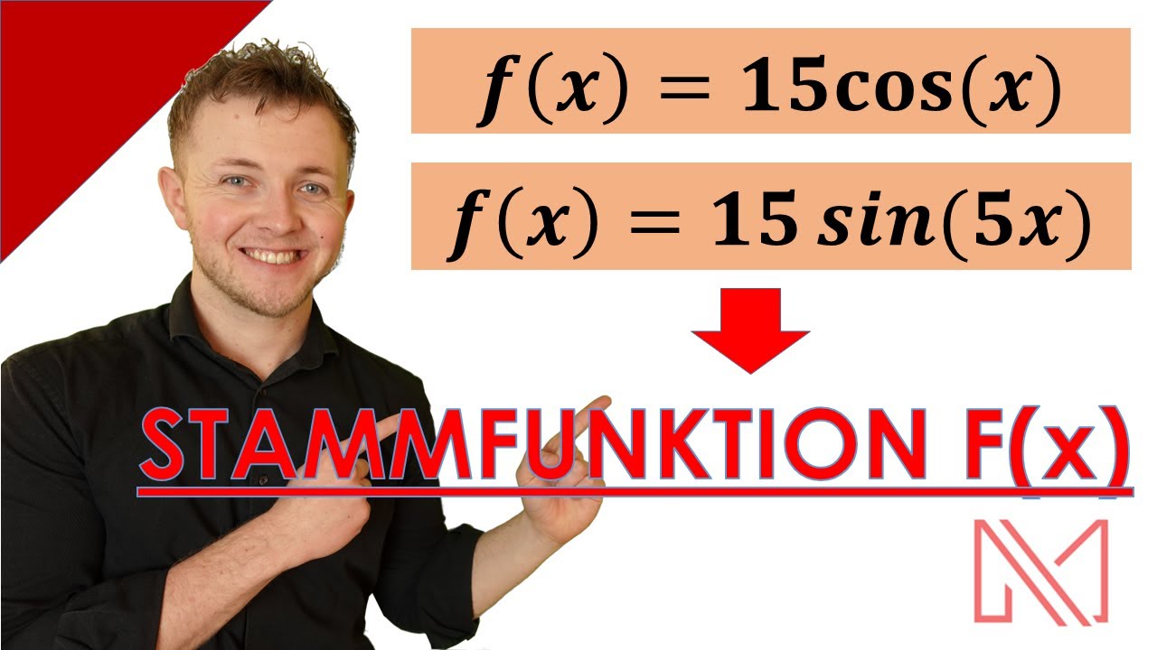 Stammfunktion von sin(x) und cos(x) bilden ganz einfach erklärt [Mathe Abitur]