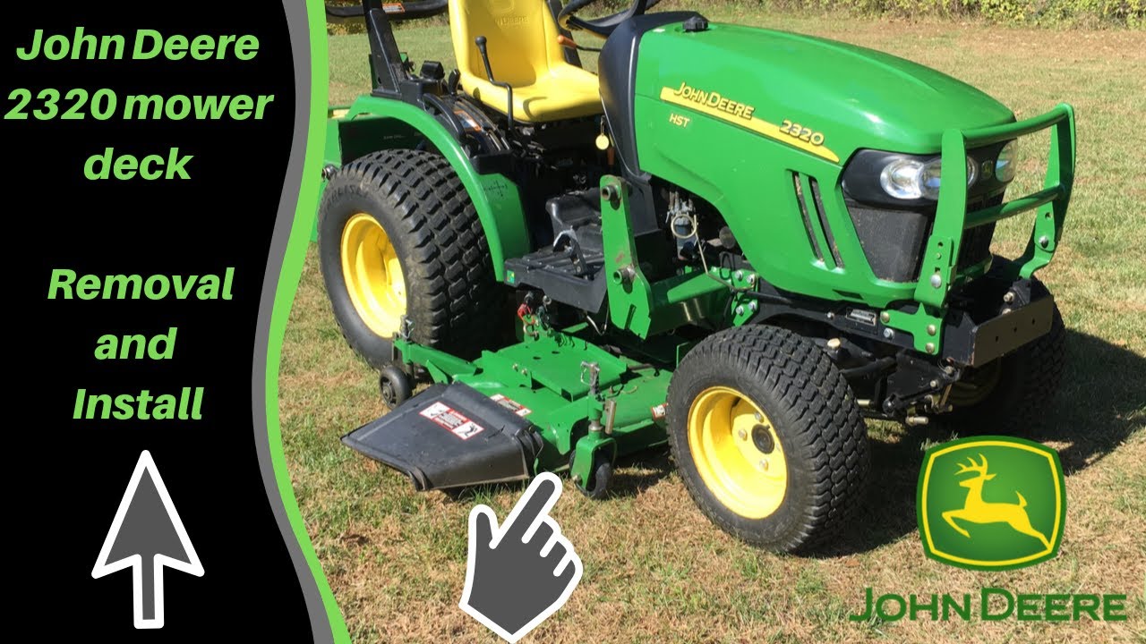 Снятие и установка деки косилки John Deere 2320