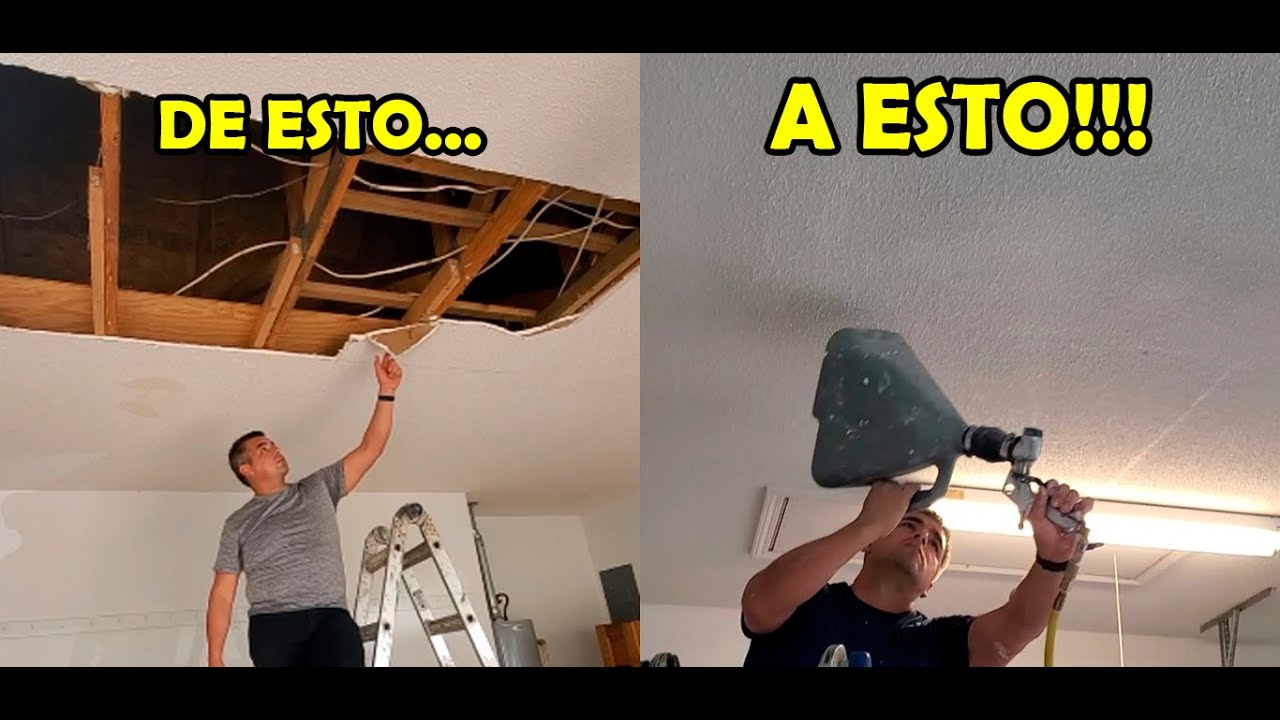 Cómo REPARAR CIELORRASOS DE TIROL!☝🙂