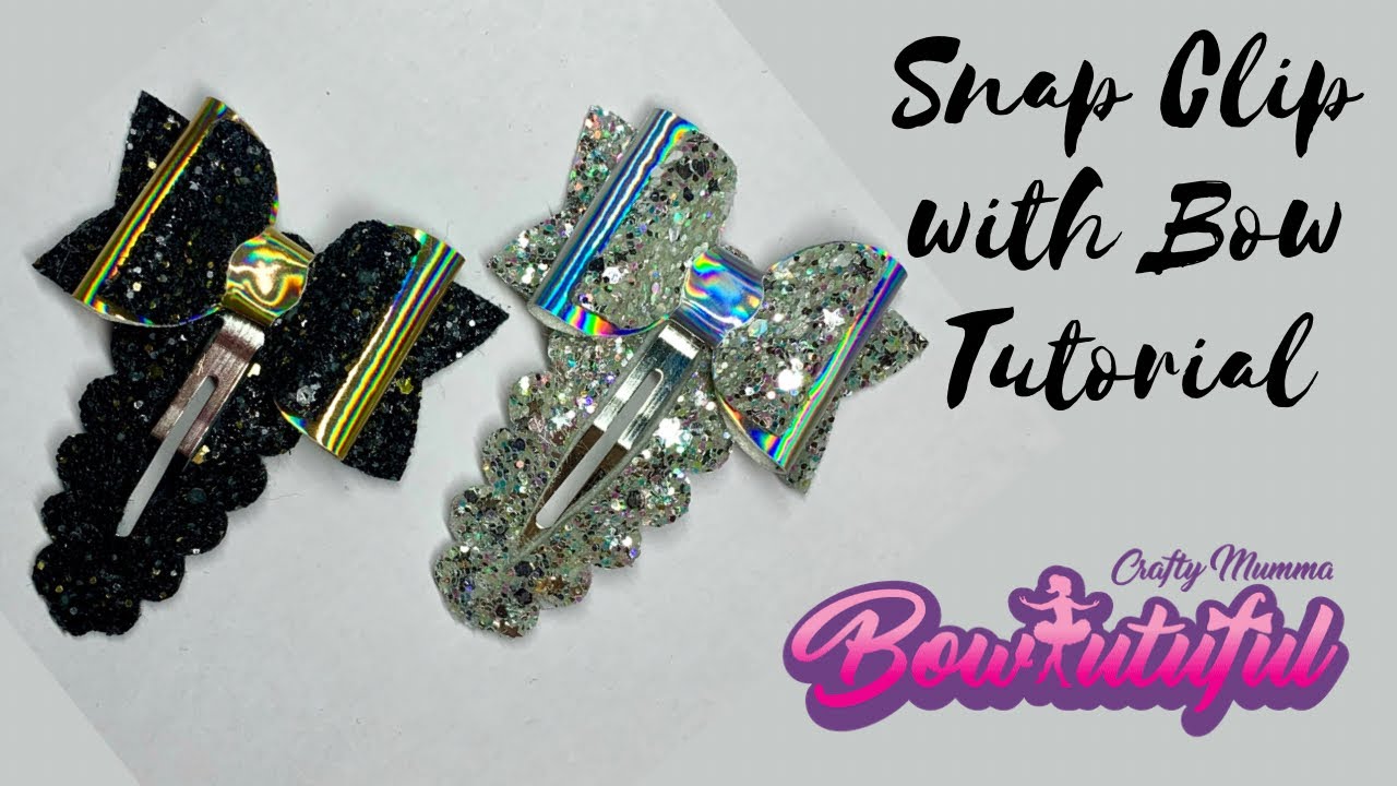 Covered Snap Clip with bow attached tutorial. How to make hair bows. DIY hair bows tutorial 🎀 laços