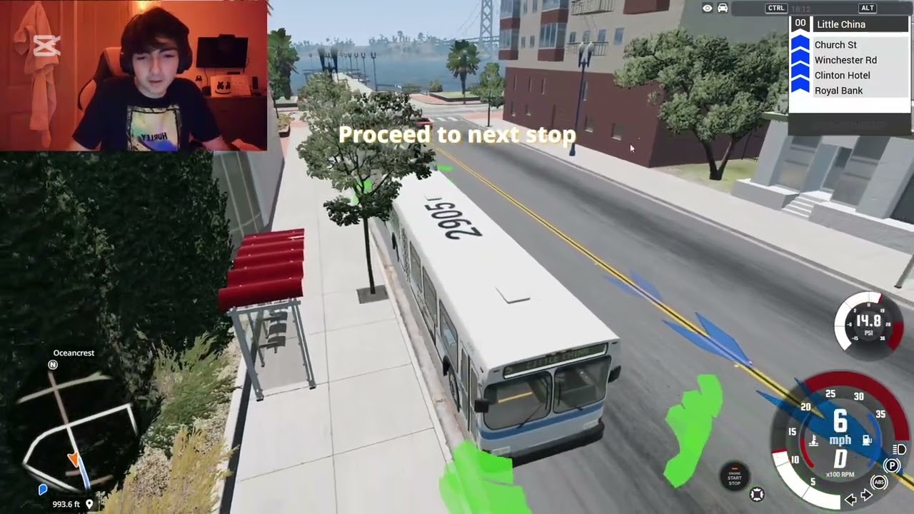 Playing BeamNG.Drive bus route: 5 Little China