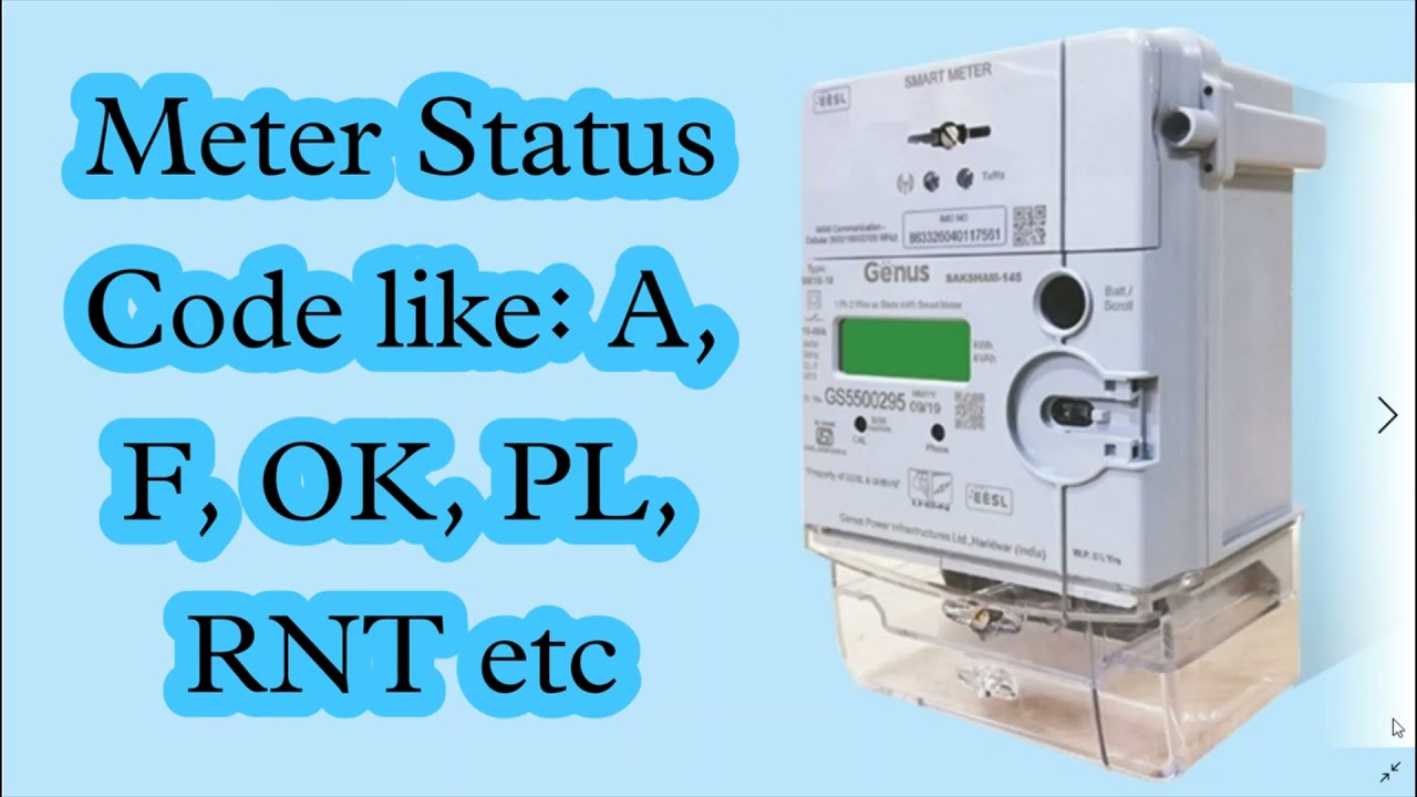 Electricity meter status code description