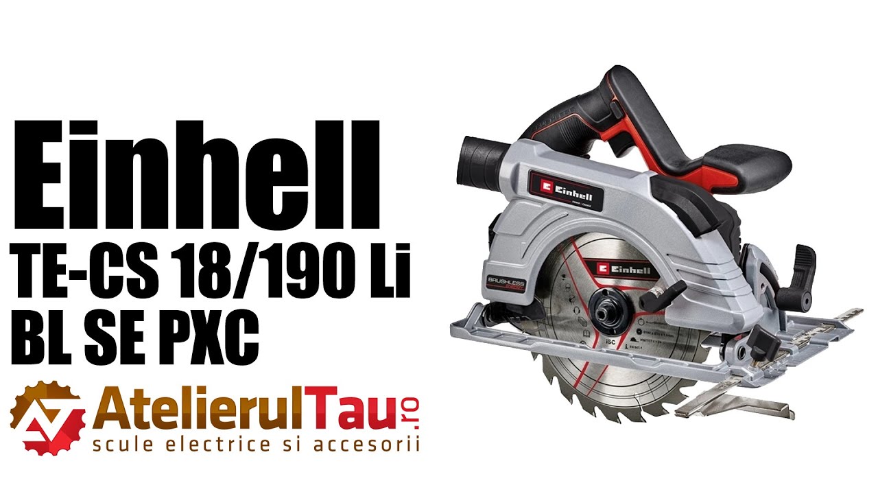 Einhell TE-CS 18/190 Li BL SE PXC - Fierastrau circular, 18 V, 190 mm - Prezentare&Test in sarcina