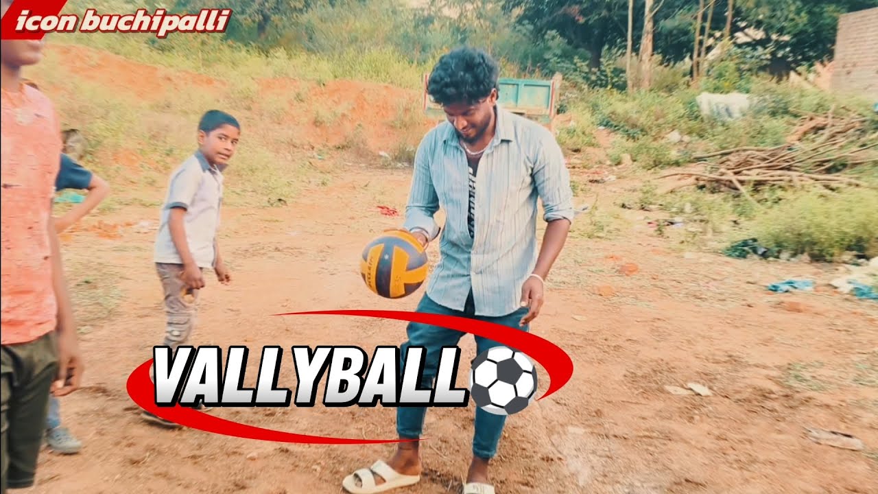 Playing vallyball with my friends 