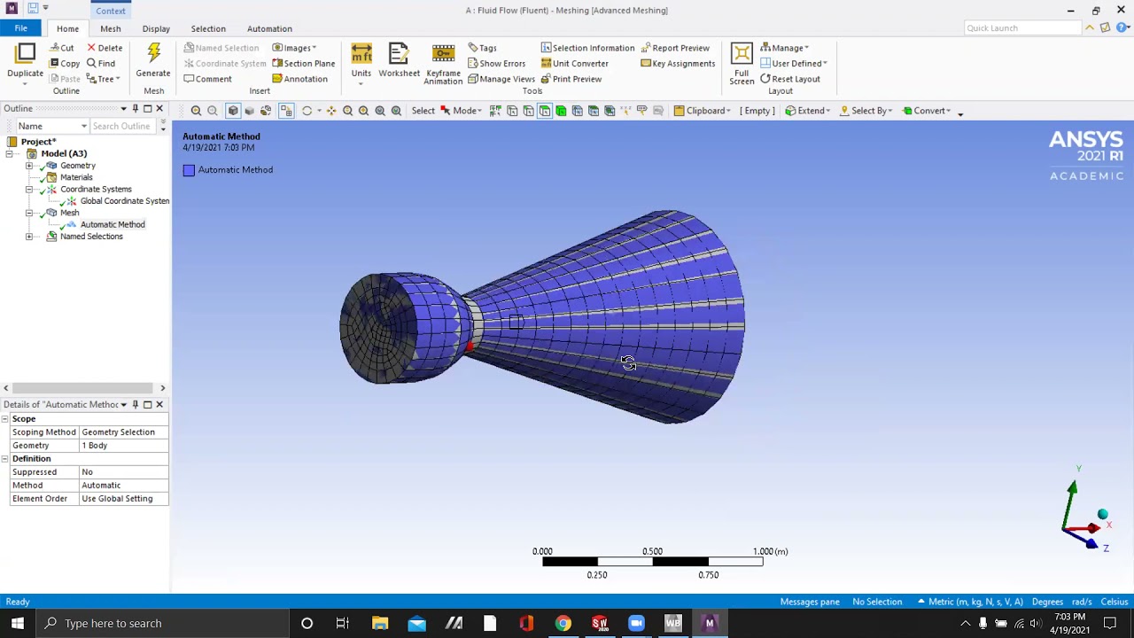 ANSYS Fluent - 3D Nozzle CFD