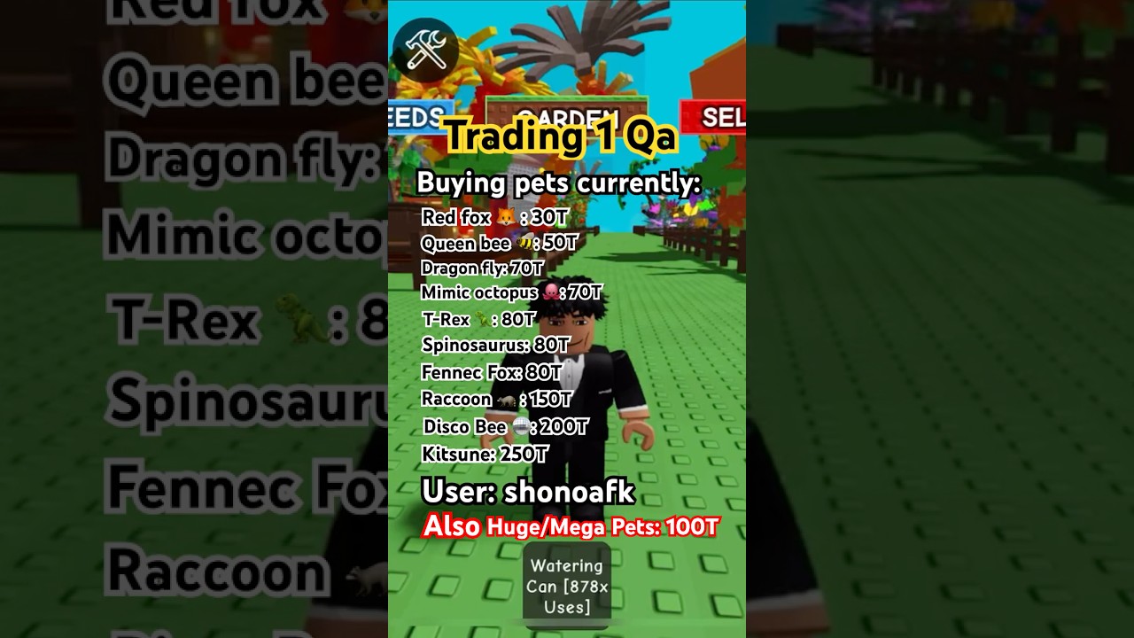 Trading and Buying Pets in Roblox Grow A Garden 🪴 #growagarden #gag #roblox #trading #rblx #viral