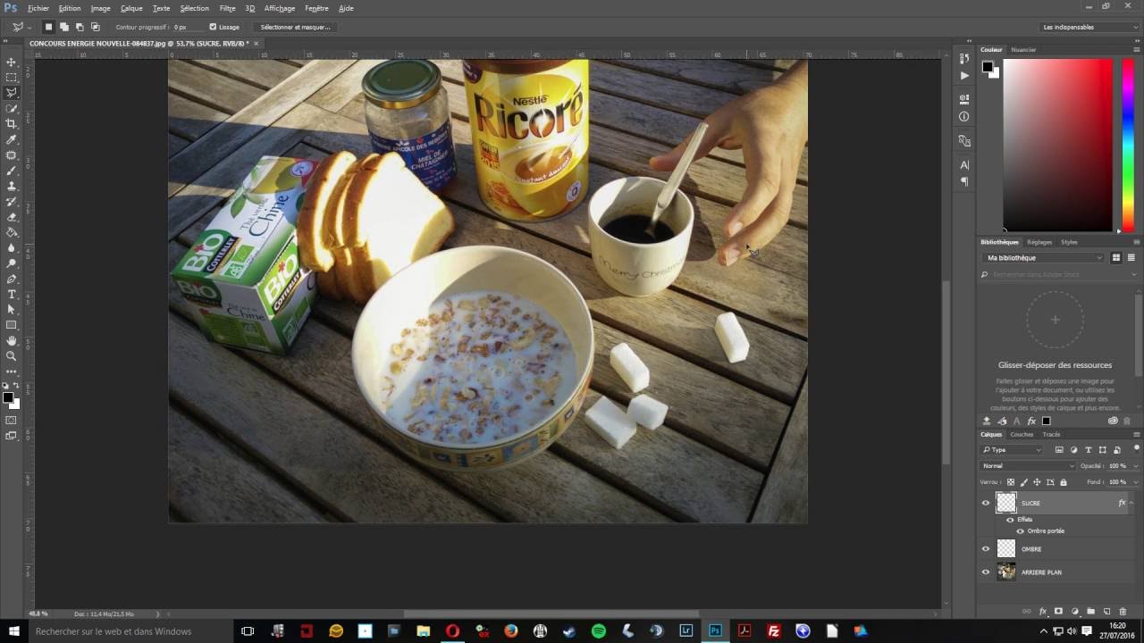 Photoshop CC Tutoriel - Détourage et retouche - Les calques