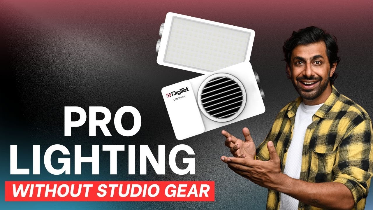 Budget Studio Lighting Setup with Digitek LED-D40W 💡Pro Lighting for YouTube & Reels