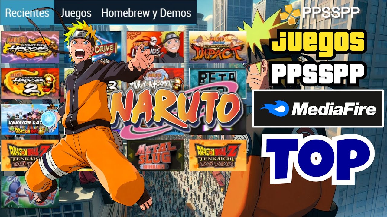 TOP DE 6 JUEGOS DE NARUTO PARA PPSSPP - #tagalcally #ppsspp