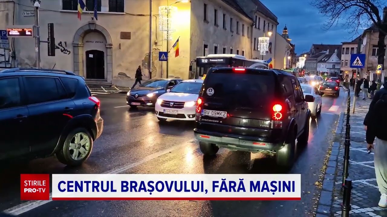 Brașovul vrea să interzică accesul mașinilor din alte județe în centrul orașului