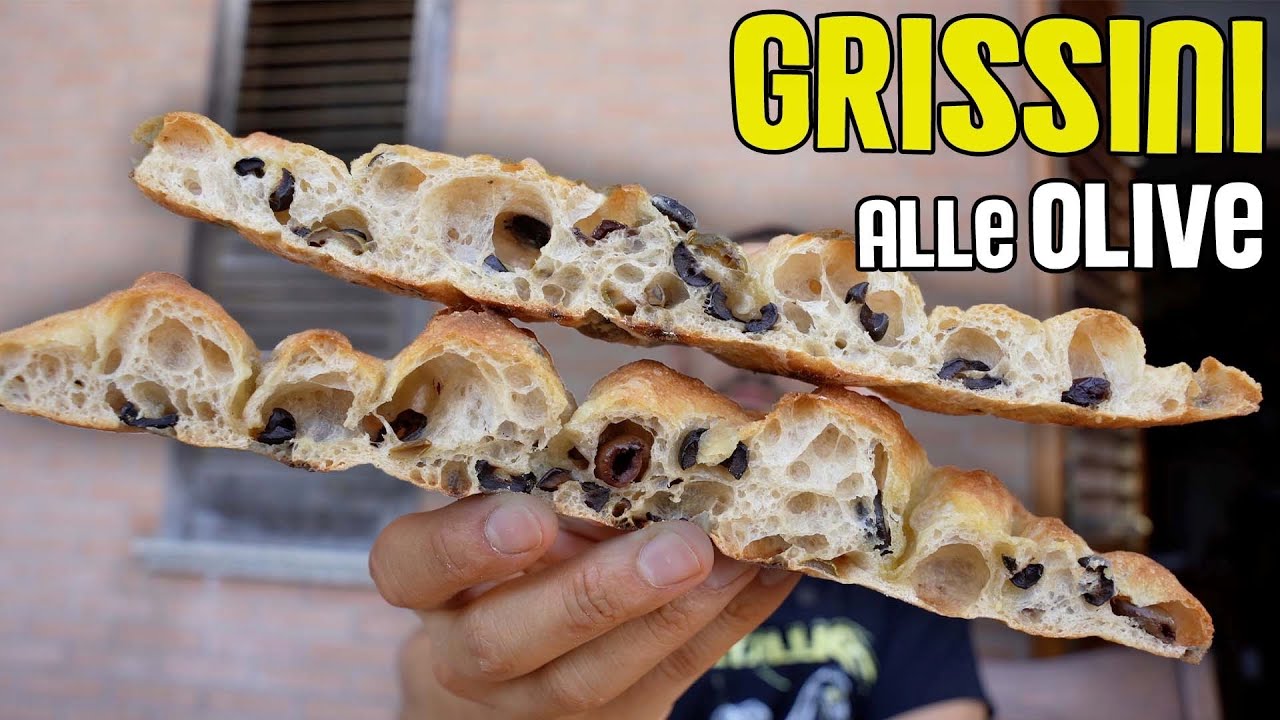 Questi grissini alle OLIVE diventeranno i TUOI PREFERITI * ALTA IDRATAZIONE - 100% BIGA *