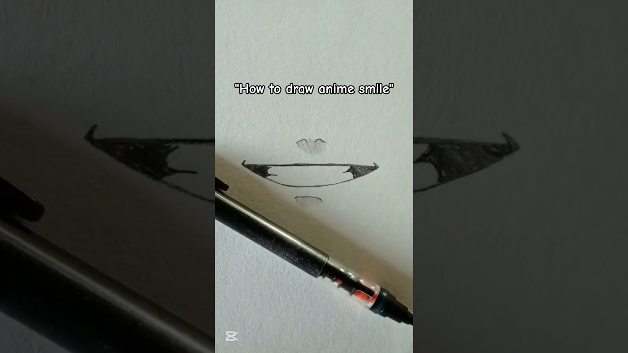 How to draw anime smile #shorts
