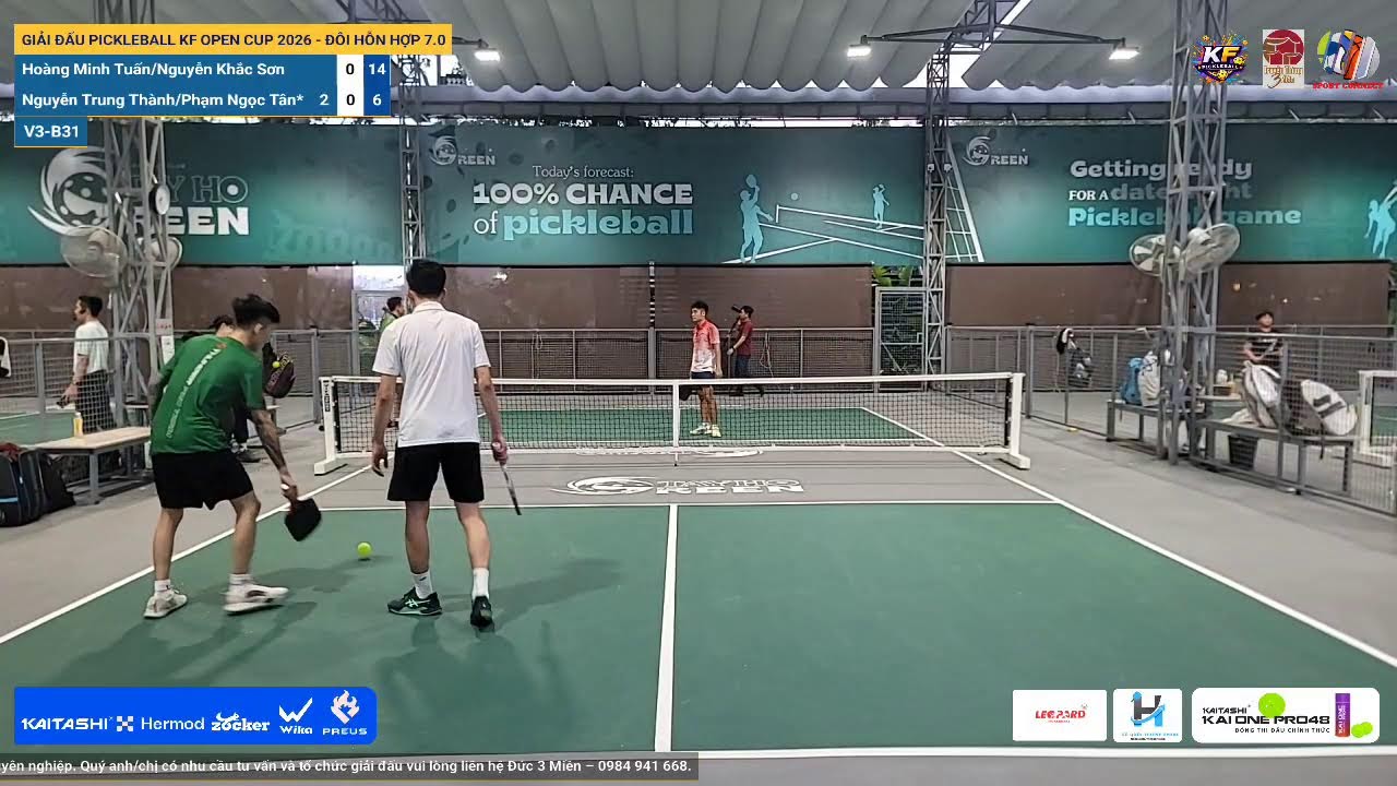 LIVE | GIẢI ĐẤU PICKLEBALL KF OPEN CUP 2026 - ĐÔI HỖN HỢP 7.0 | V3-B31