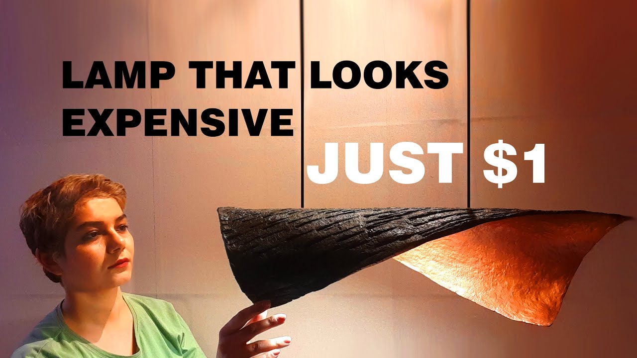 DIY Lamp | Make a Stunning Chandelier for $1 Eco-Friendly Papier-M&acirc;ch&eacute; Lamp - Easy Sustainable Decor