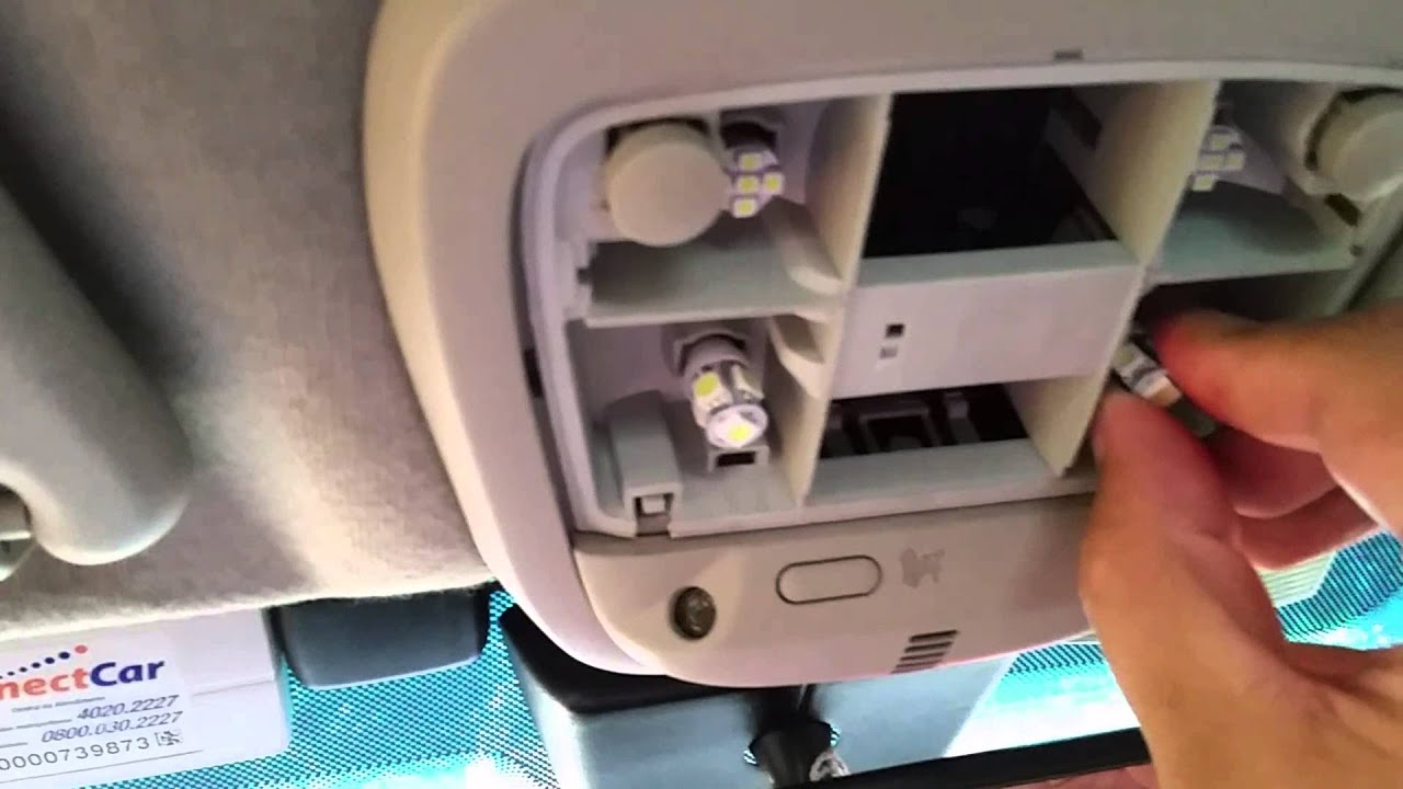 .: Projeto Meriva Elite #Vídeo 108 - Iluminação - Troca das Lampadas de Cortesia por LED SMD Meriva