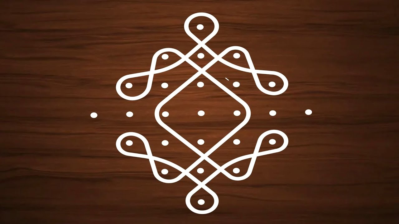 Beautiful rangoli designs with dots | 7 to 1  dots rangoli | new rangoli 