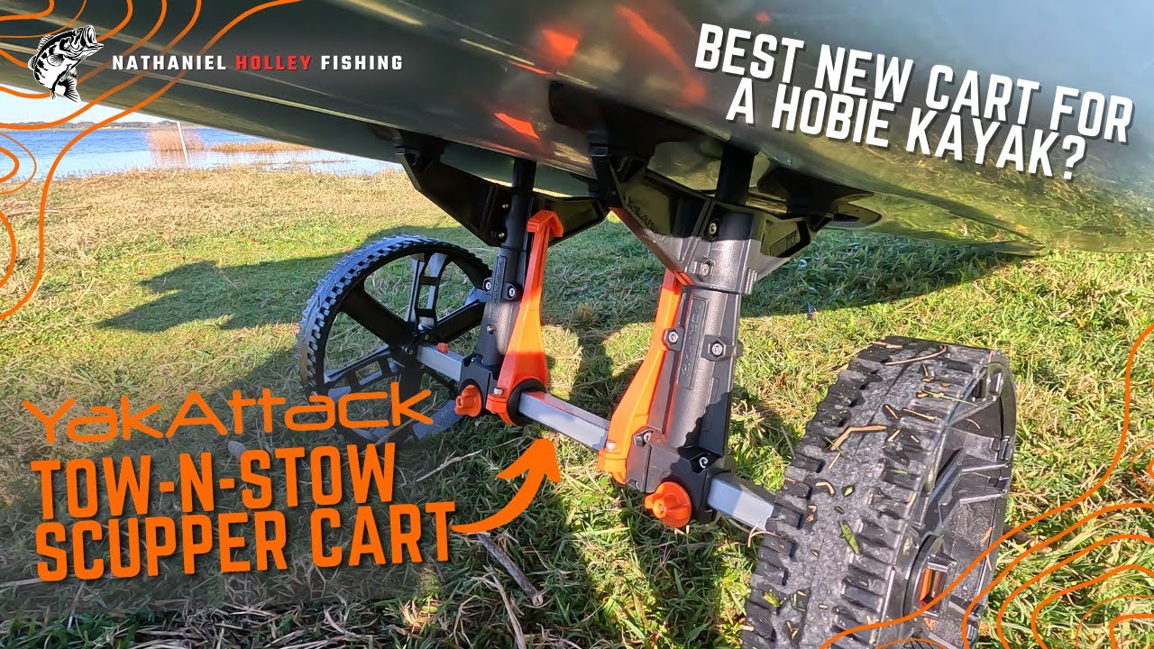 Лучшая тележка для каяка Hobie? | Обзор тележки YakAttack TowNStow Scupper