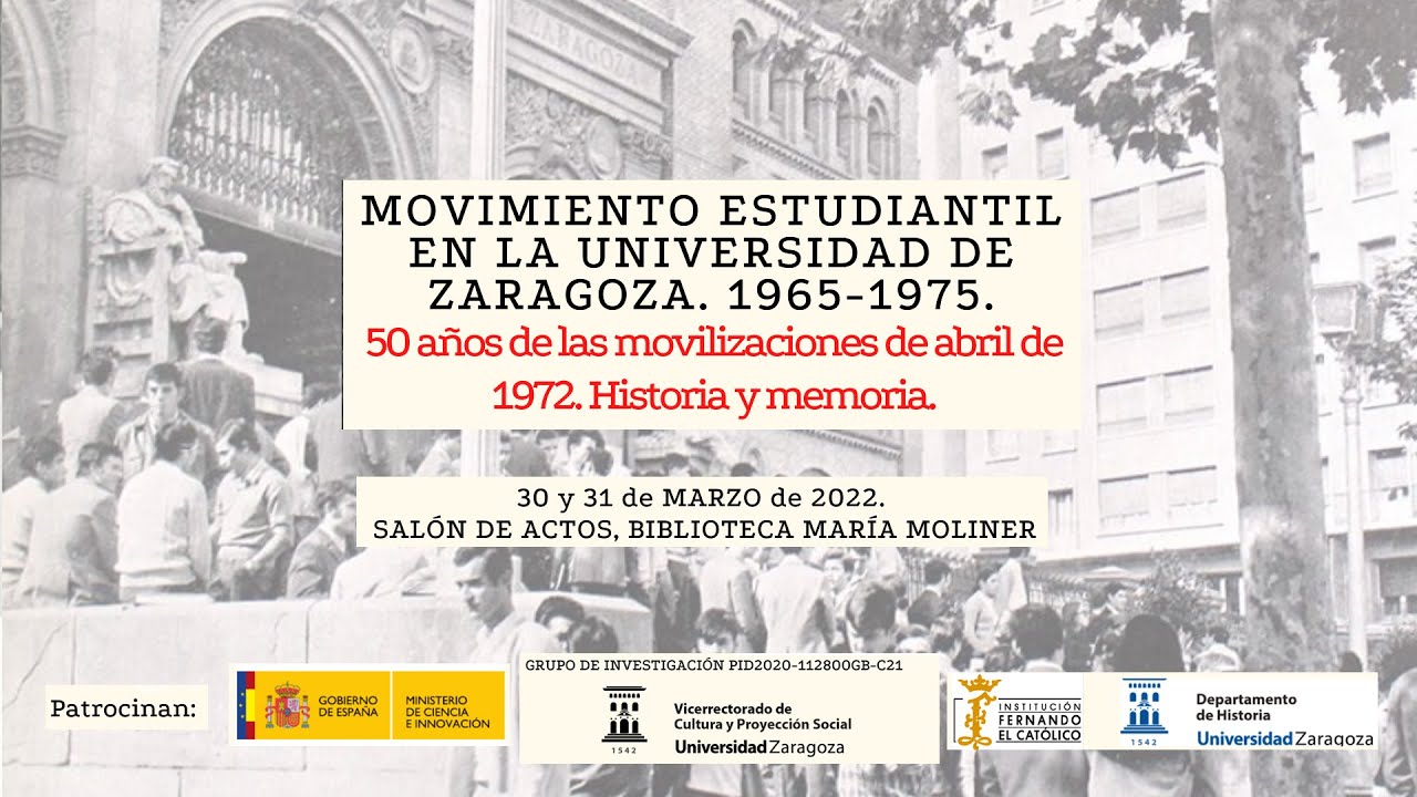 Movimiento estudiantil en la Universidad de Zaragoza. 1965-1975