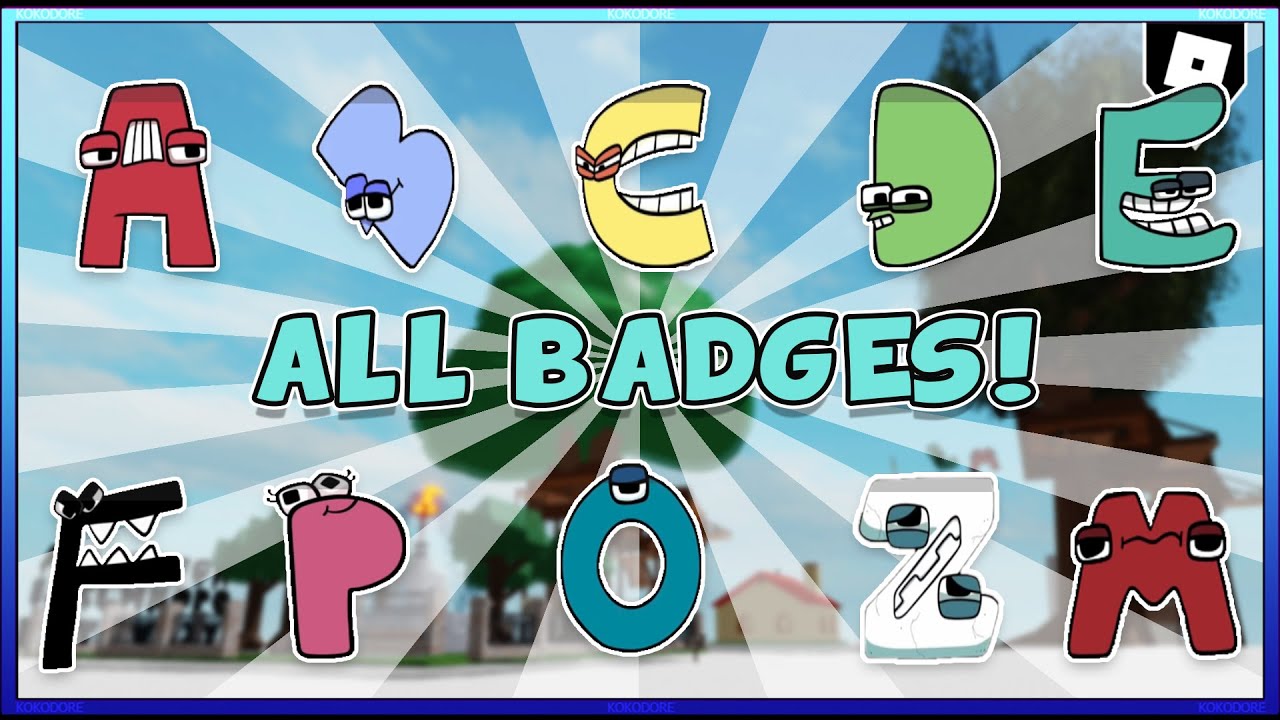 HOW TO FIND ALL BADGES in find the Alphabet lore letters | ROBLOX