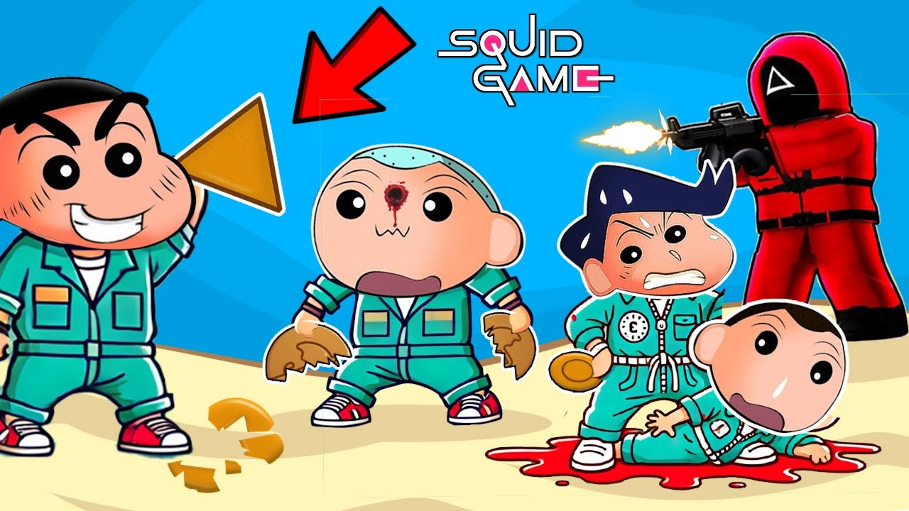 Shinchan Trying To Win Squid Game 2 With Friends 😱 | Shinchan Playing Squid Game | Funny Game 😂