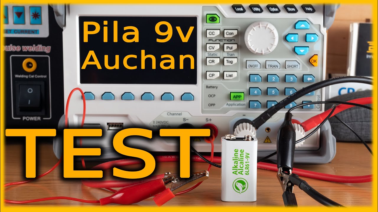 PILA 9 VOLTIOS AUCHAN ALCAMPO, TEST CAPACIDAD. (RIGOL DL3021A BATRONIX)