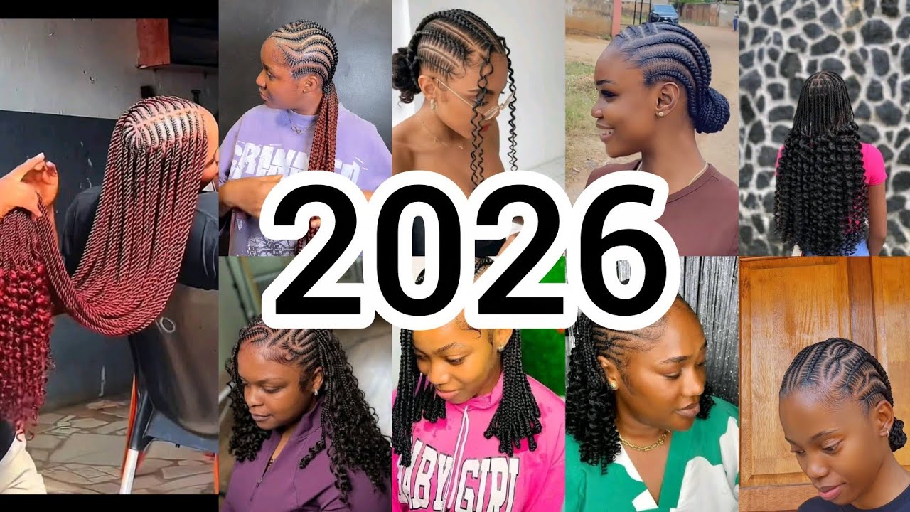 CUTE LATEST CORNROW BRAIDS HAIRSTYLES/GHANA WEAVING HAIRSTYLES/ STITCH BRAIDS HAIRSTYLES #viral