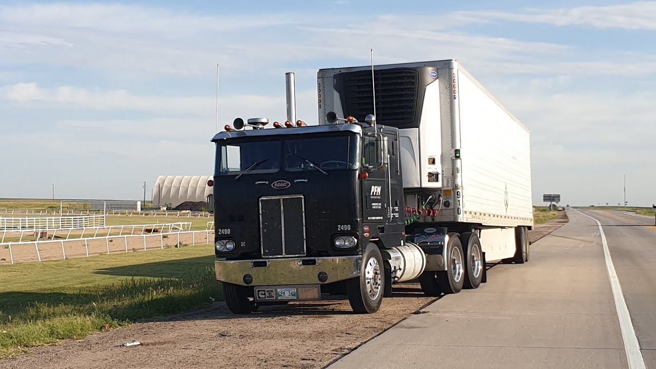 Riding along in a peterbilt 352.