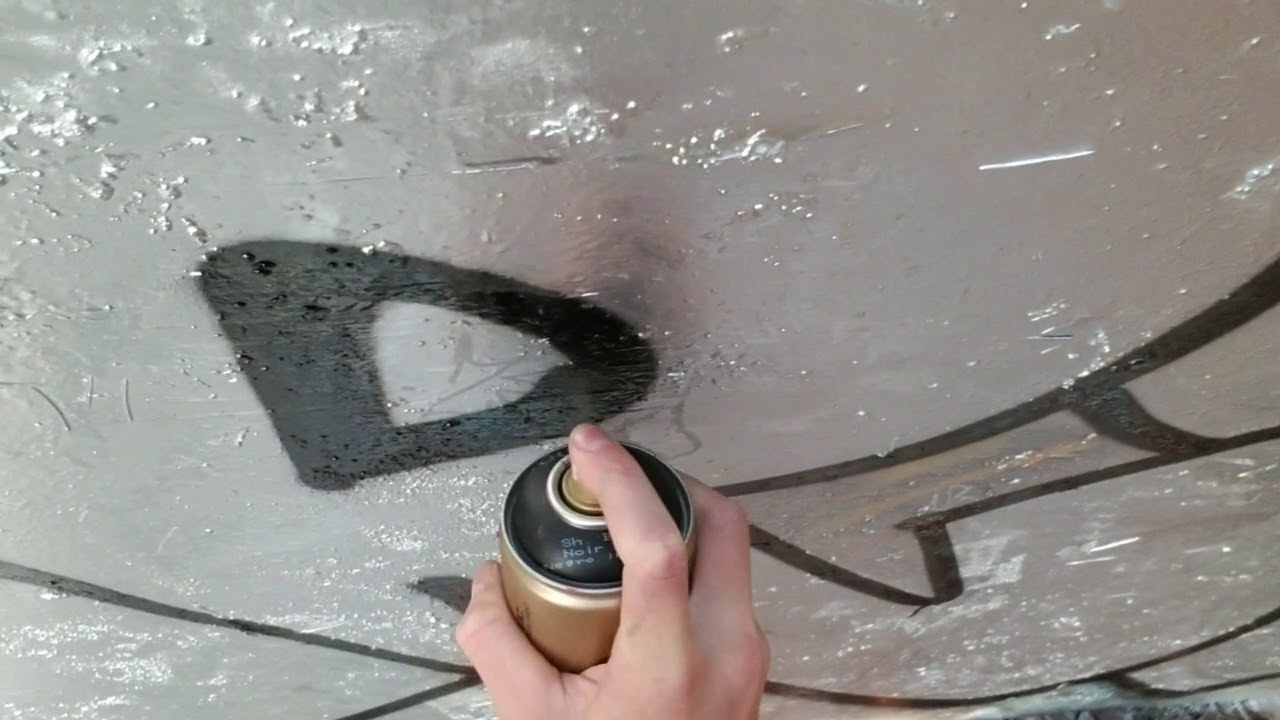 Graffiti - BIG chrome letters - RAW video