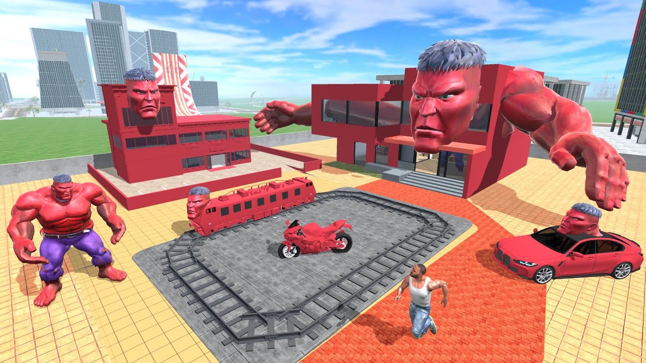 Franklin Change House To Hulk City In Indian Bikes Driving 3D
