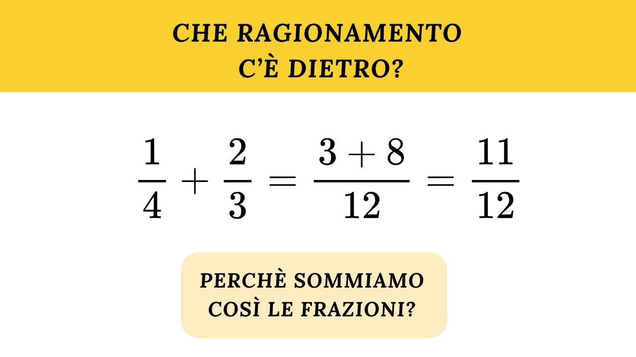 Perché le frazioni si sommano così?