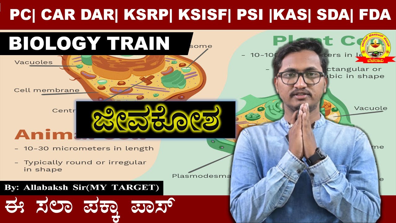 ಜೀವಕೋಶ (Cell)| In kannada | Biology | Allabaksh sir | MY TARGETY