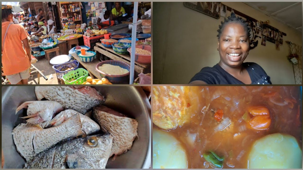 Let's go market to cook fish pepper soup together.