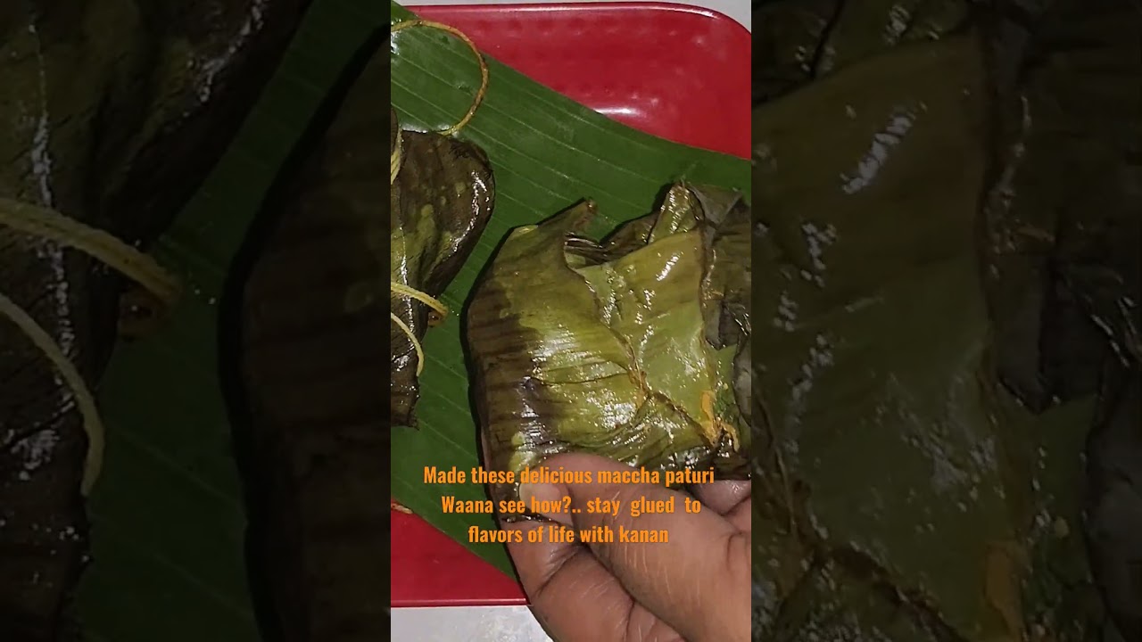 patrani macchi macch paturi,sardines in banana leaves