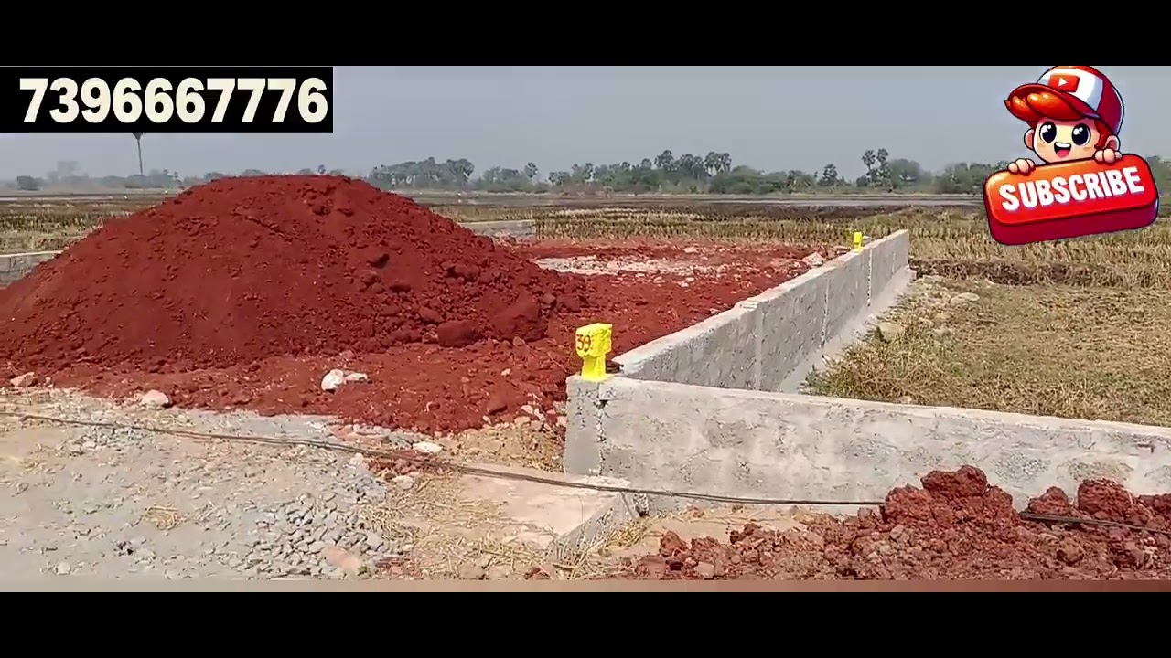 PUNADIPADU VIJAYAWADA CRDA OPEN PLOTS RS:16000/-SPOT REGISTRATION BANK LOAN AVAILABLE 100,feet Road 