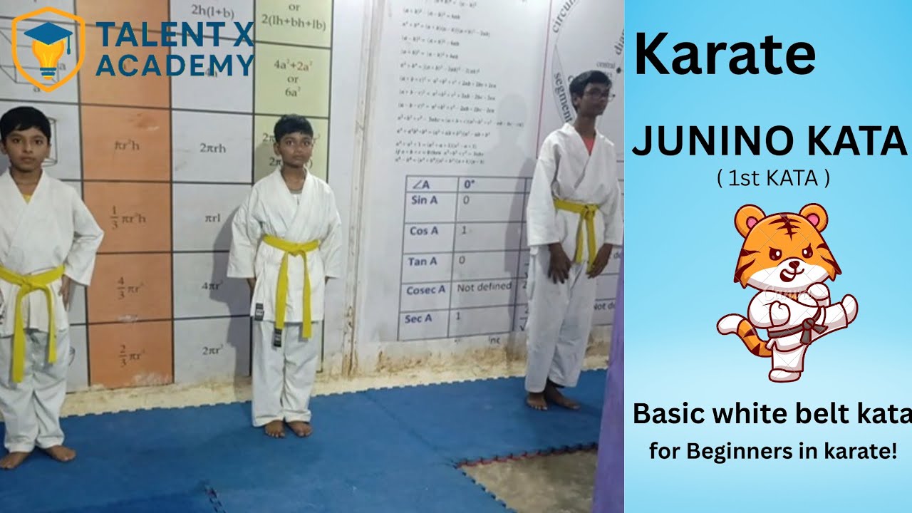 Karate &ndash; Junino Kata (1st Kata) | Basic White Belt Kata for Beginners | Talent X Academy