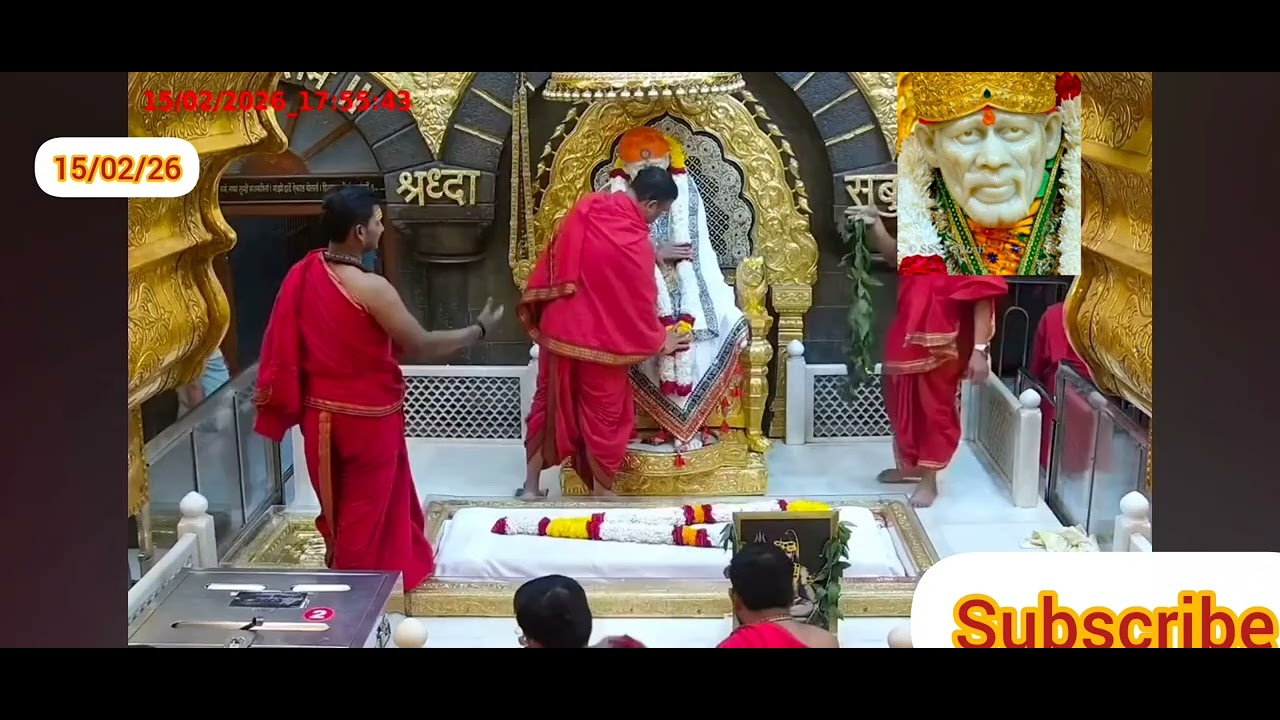 Sai Baba Darshan Live Dhoop Aarti 15/02/26