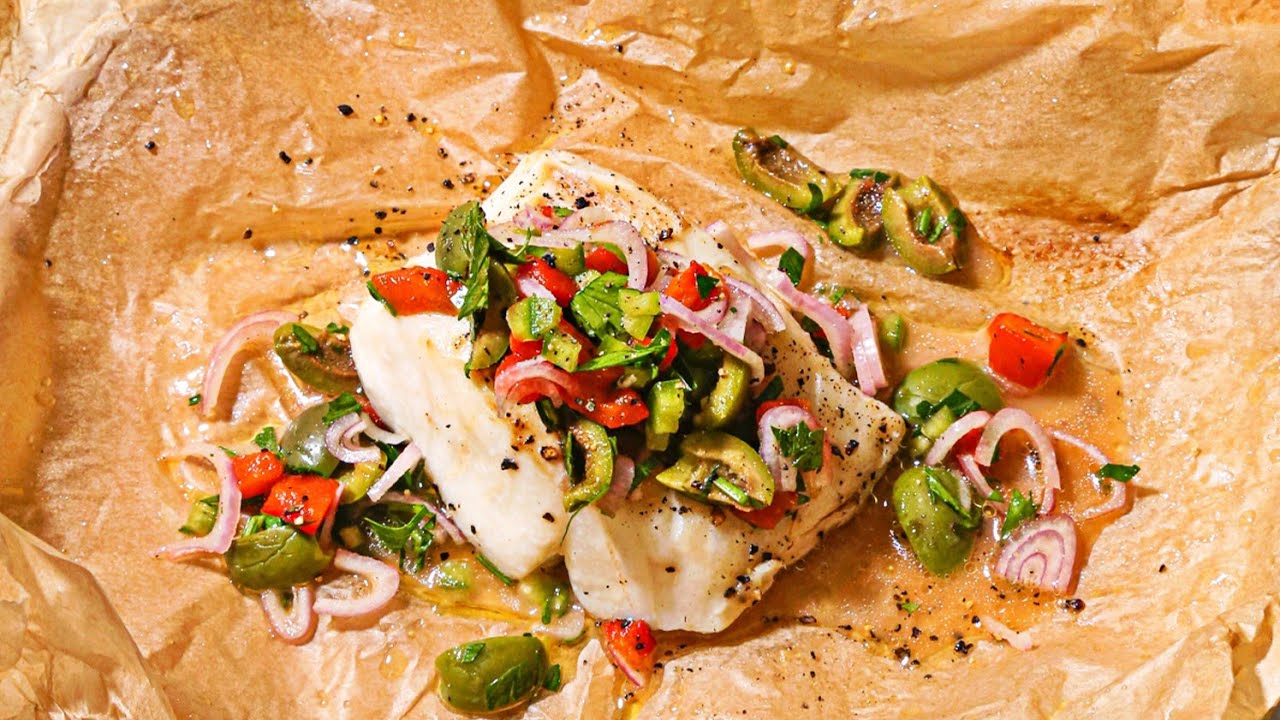 Bobby Flay’s Cod En Papillote with Martini Relish