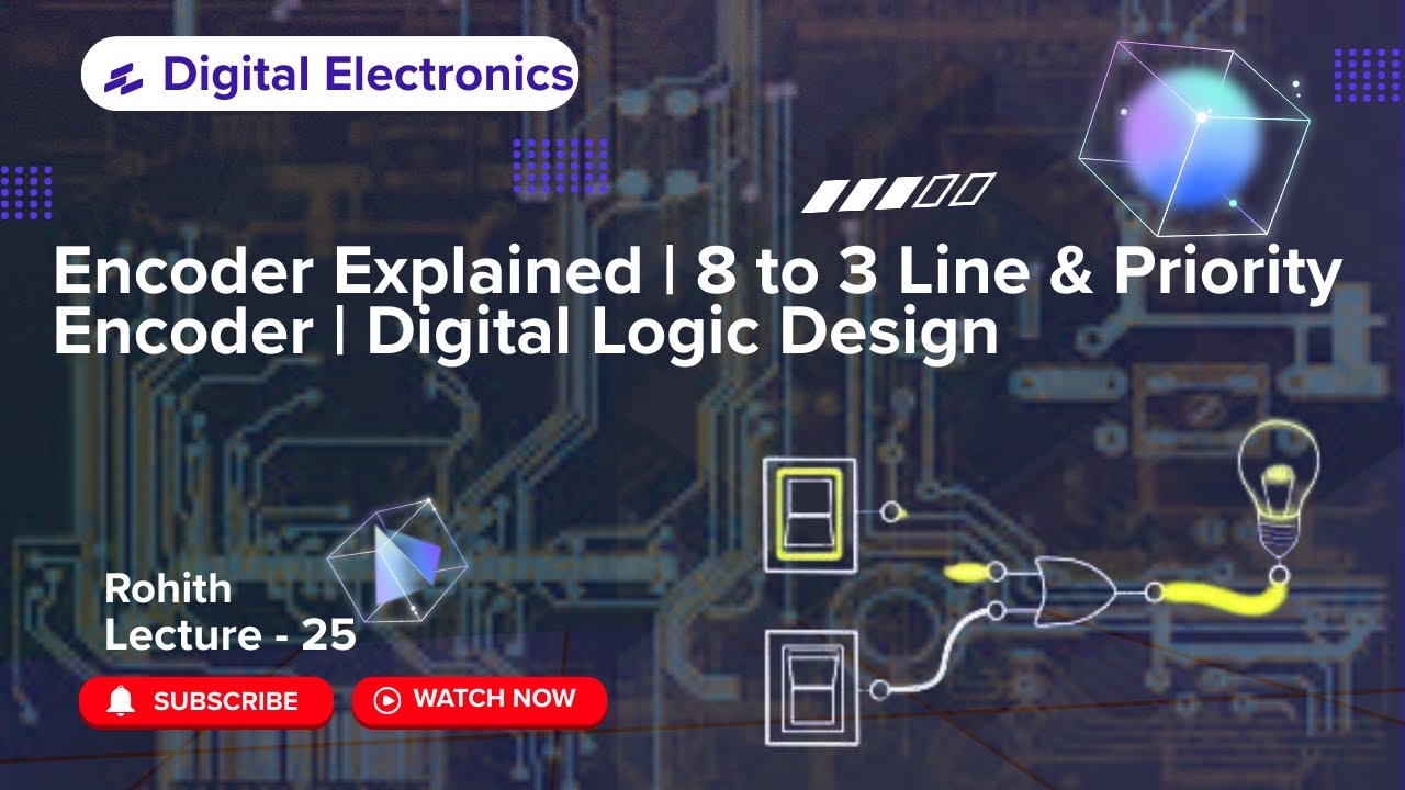 25 Encoder Explained | 8 to 3 Line & Priority Encoder | Digital Logic Design