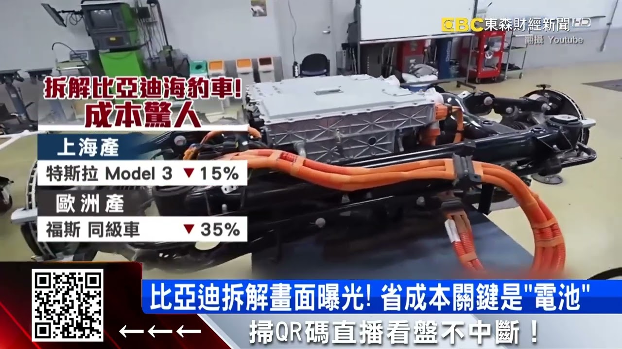 驚！比亞迪整車拆解畫面曝 成本比特斯拉少15% @57ETFN