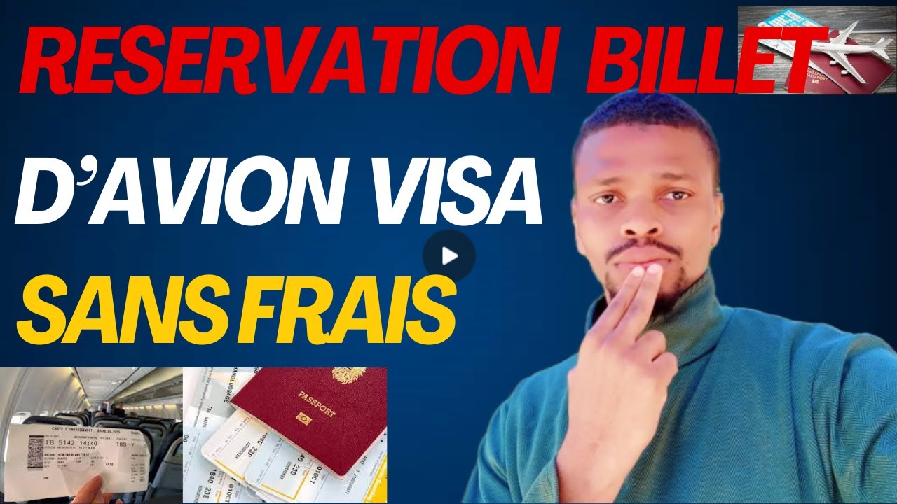 réservation de billet d'avion sur Air France pour visa sans frais