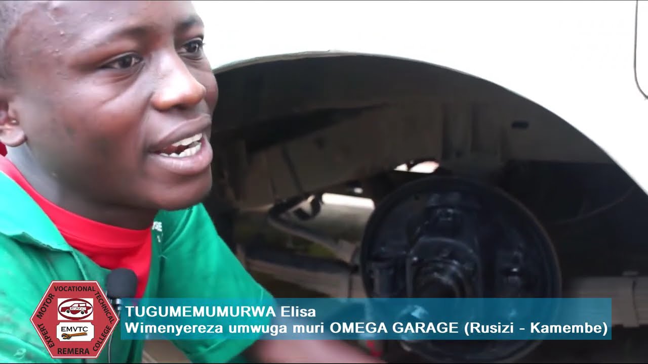TUGUMEMUMURWA Elisa, yiga Gukanika Imodoka Kinyamwuga muri EMVTC-REMERA TECHNICAL COLLEGE