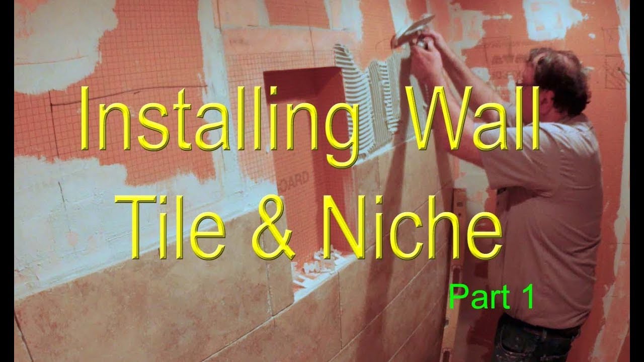How to tile shower walls, and custom niche installation