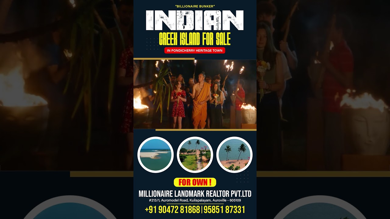 Aesthetic Ocean View & Serenity Waterfront Land for Sale at Chunnambar—Island in Pondicherry Town