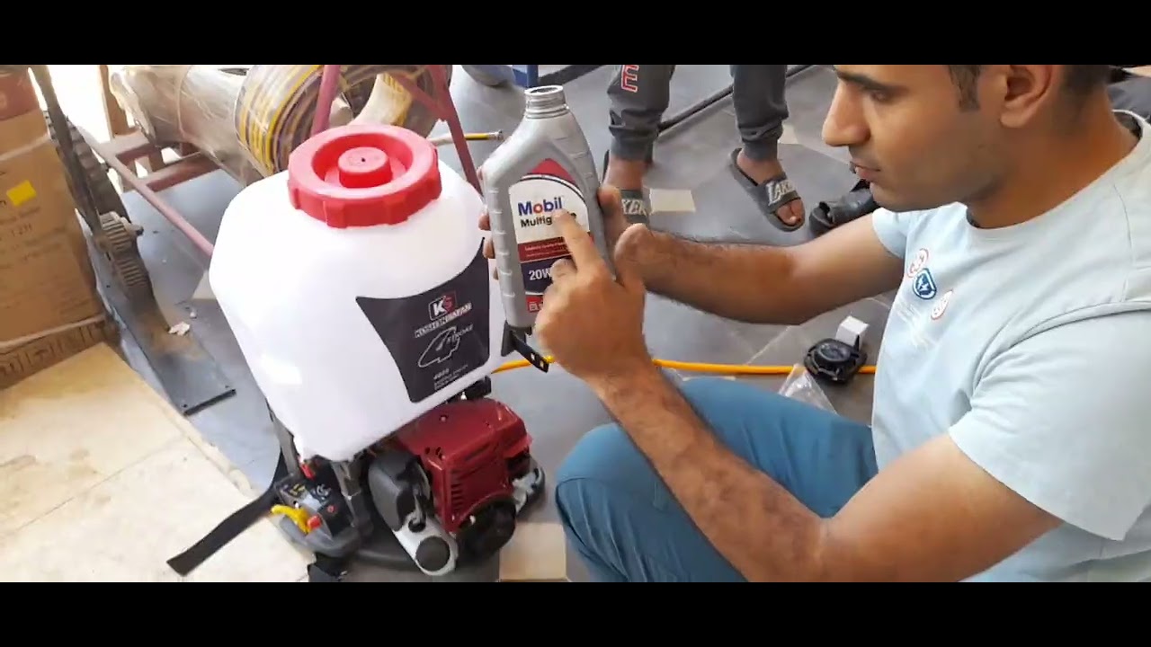 احدث واقوى ماتور رش مبيدات محمول على الظهر رباعى الاشواط