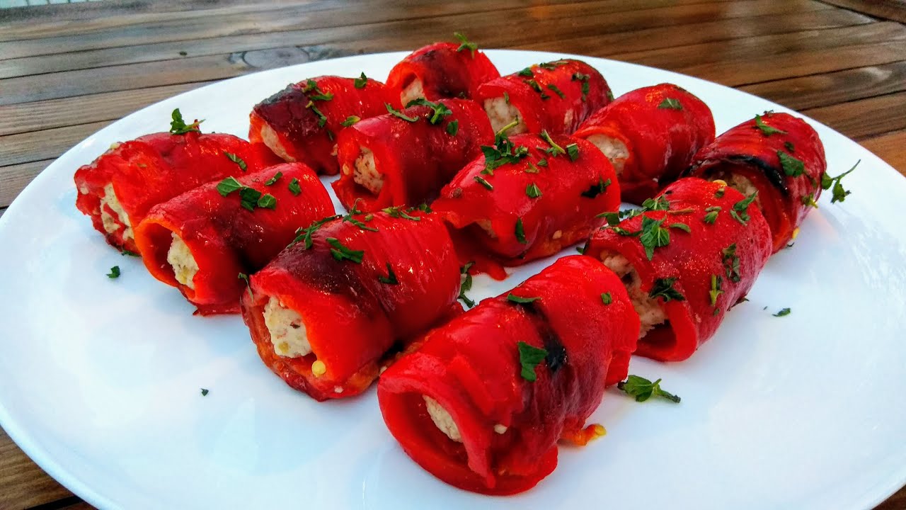 BİR TANE ASLA YETMEYECEK Nefis Peynirli Kapya Biber Mezesi / Meze çeşitleri/  Salata Çeşitleri