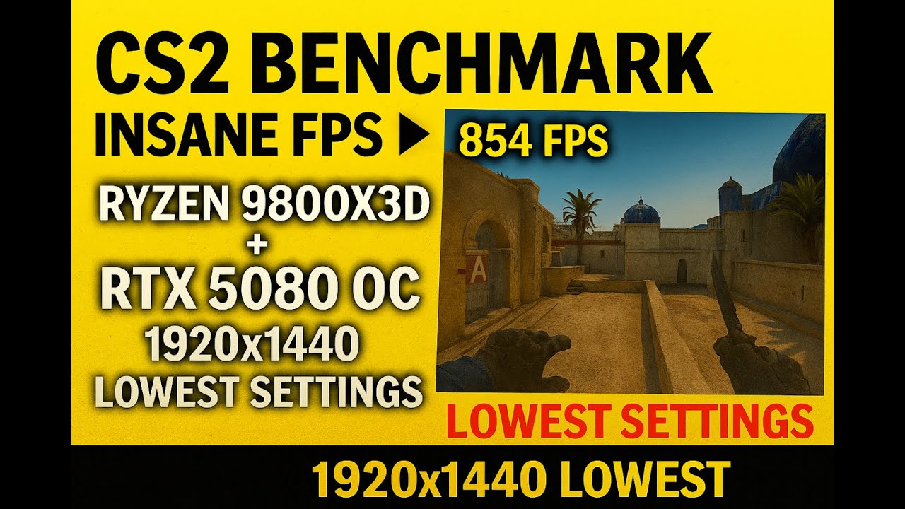RTX 5080 + Ryzen 7 9800x3d | Performance Mode | 1440p | cs2 Benchmark