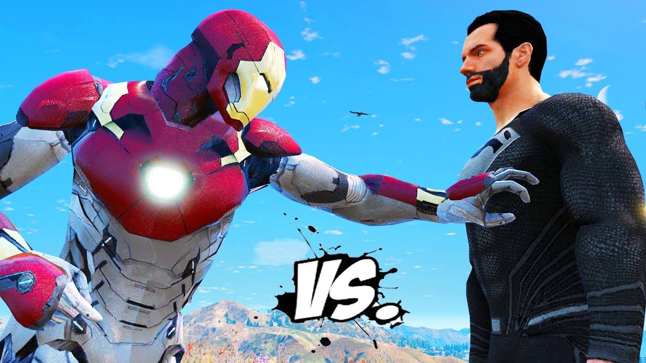 IRON MAN VS SUPERMAN (Black Suit) - EPIC SUPERHEROES BATTLE