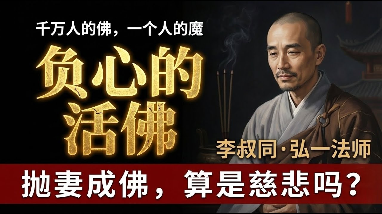 【李叔同】：如果你的丈夫突然說"我要出家"，你會怎麼辦？｜成佛的代價，是先對身邊人入魔