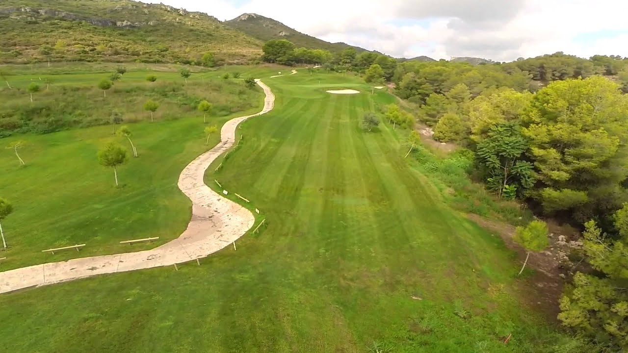 Beautiful golf course filmed with DJI Phantom drone, 